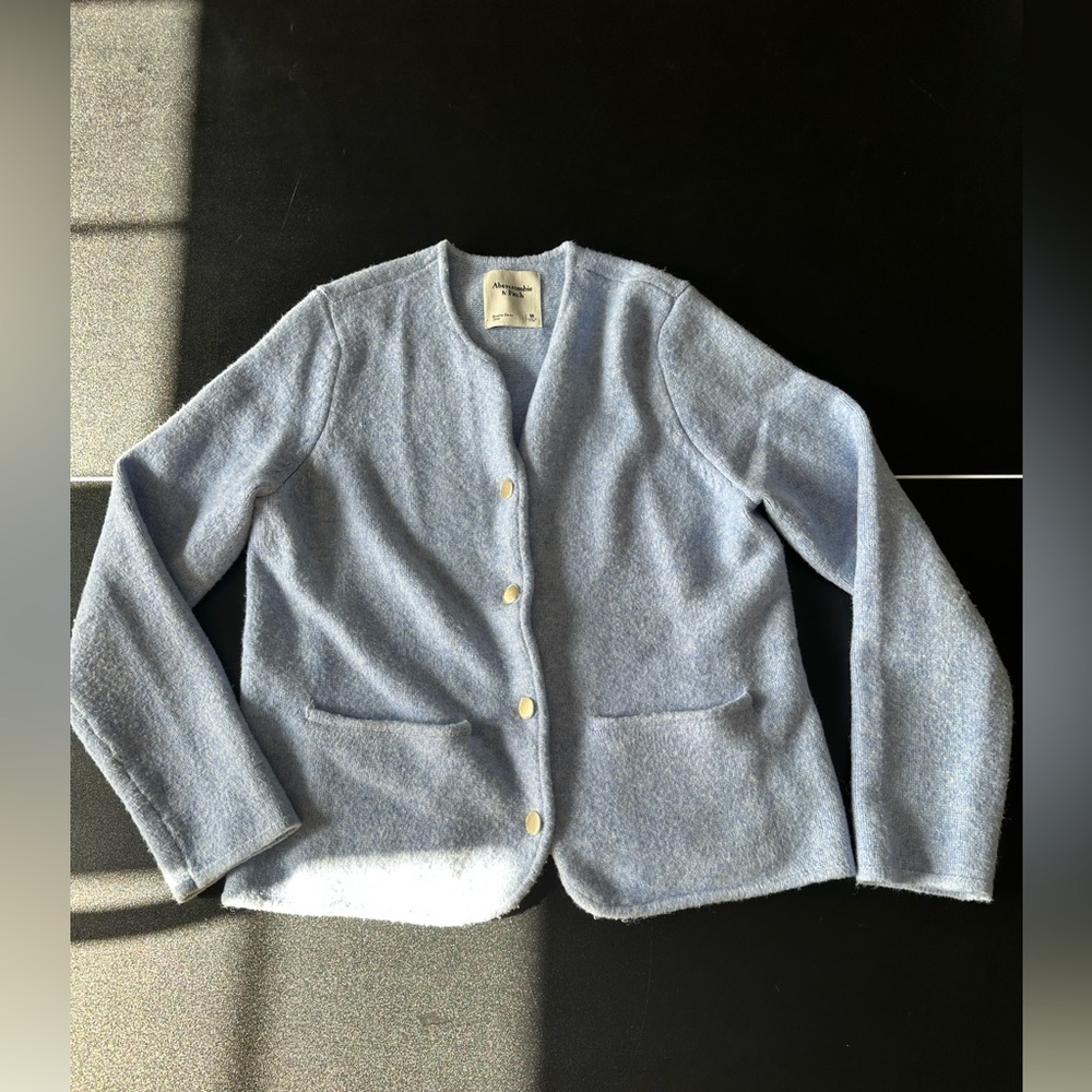 Abercrombie & Fitch Soft Blue Knit Sweater